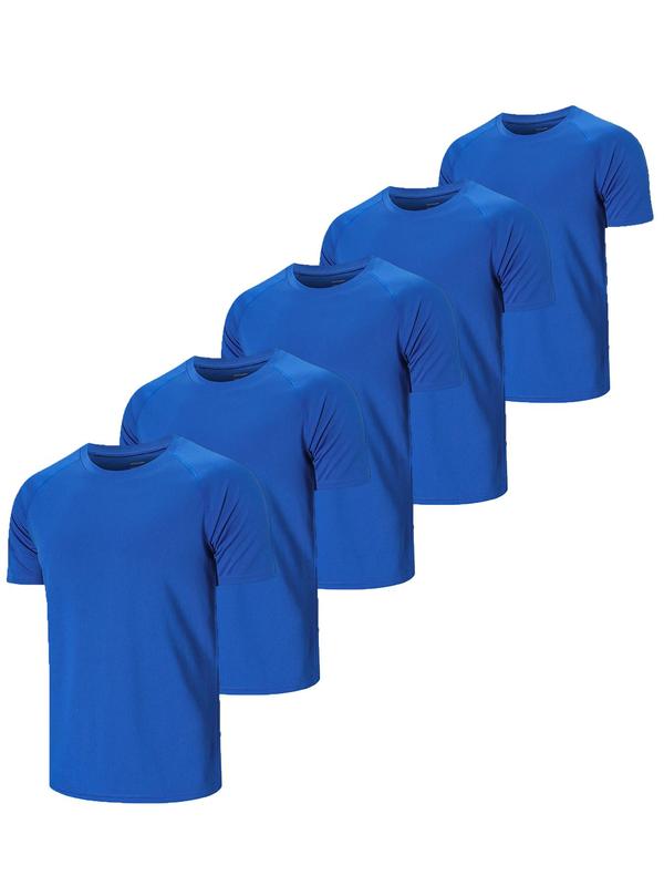 Men's Plain Fitness T-shirt (Set of 5)