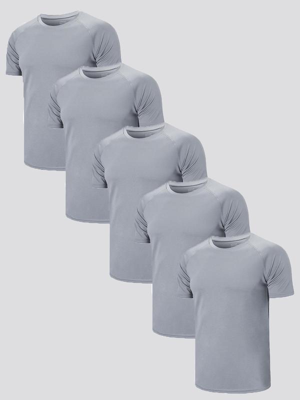 Men's Plain Fitness T-shirt (Set of 5)