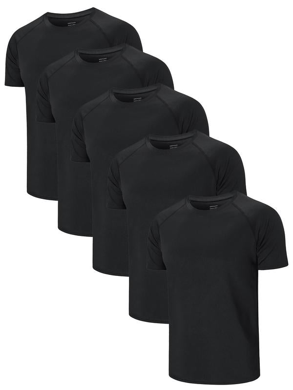 Men's Plain Fitness T-shirt (Set of 5)