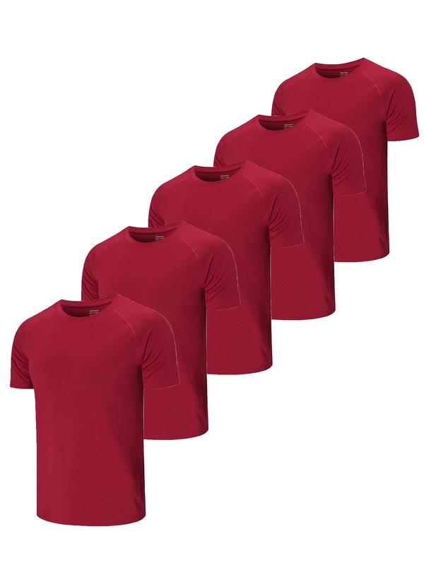 Men's Plain Fitness T-shirt (Set of 5)